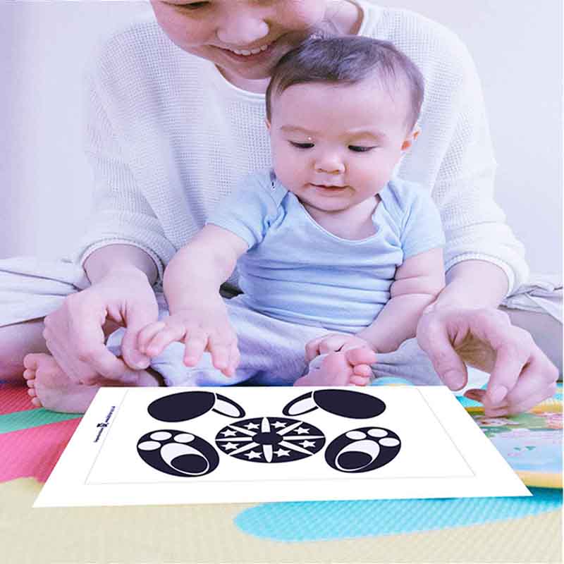 Picture of All baby sensory play .  High contrast  flash cards