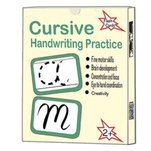 Cursive handwriting practice flash cards