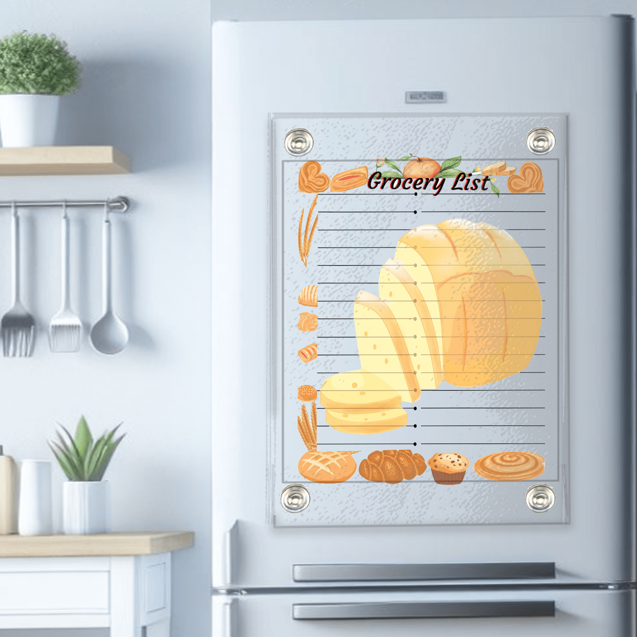 Weekly meal planner with clear acrylic design; Magnetic dry erase planners in clear acrylic ; Plan your week with clear acrylic magnetic planners ; Stay on track with magnetic dry erase weekly planners.