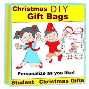 Christmas diy gift bags, personalize gift bags