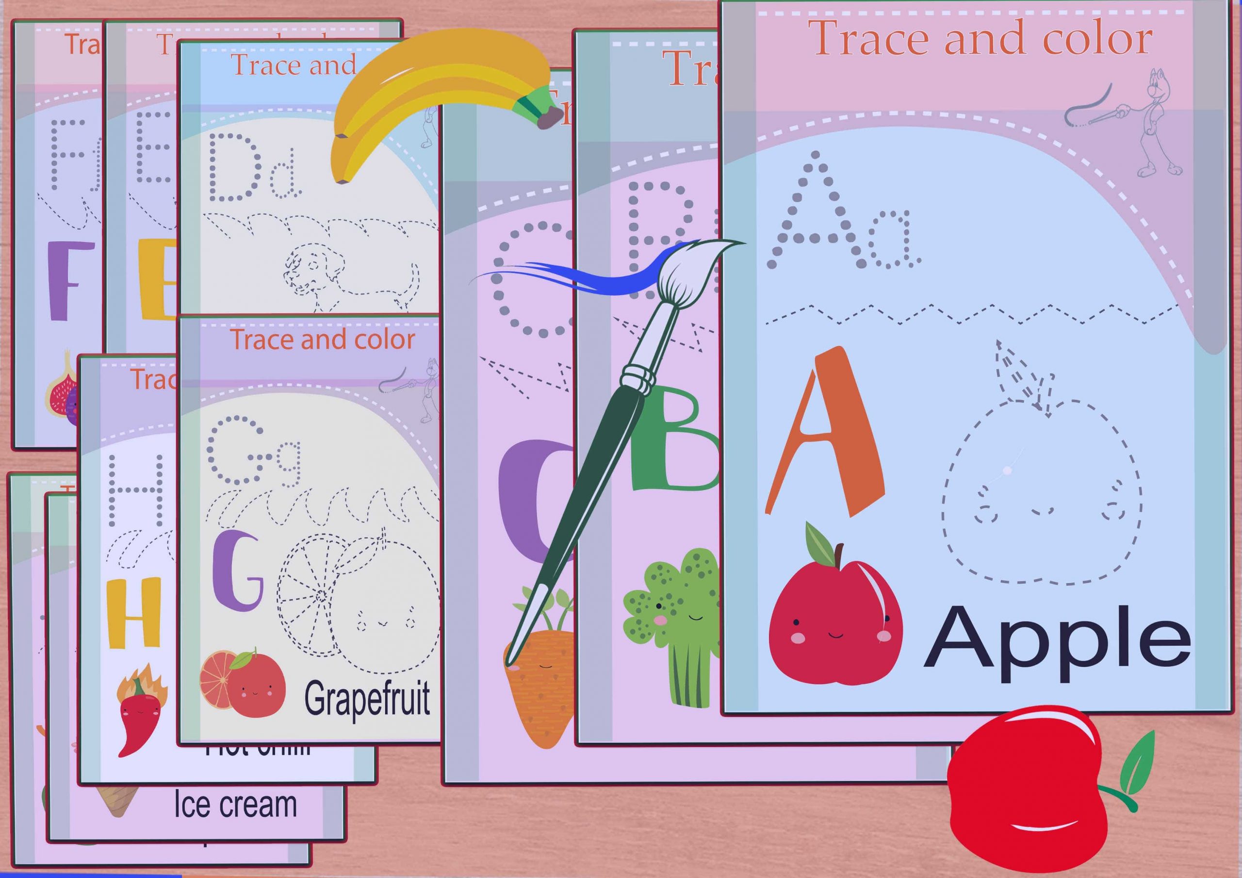 Daily Star trace and colors alphabets