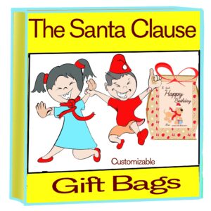 CHRISTMAS PARTY GIFT BAGS ,The Santa Clause Gift Bags, Christmas diy gift bags, personalize gift bags