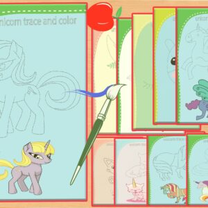 Color unicorn worksheets
